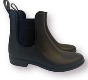 Sam Edelman Tinsley Short Rubber Chelsea Rain Boots Black Matte Women’s Sz 8