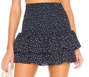 BB Dakota Connect the Dots Smocked Polka Dot Skirt Size Large