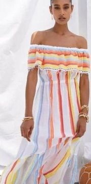 Lemlem Mokati Off Shoulder Beach Dress