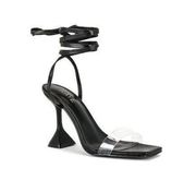 RAYE Jetty PVC Wrap High Heels in Black 7.5 New Womens Shoes