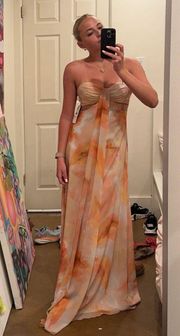 Orange Aidan by  Sweetheart Maxi Dress