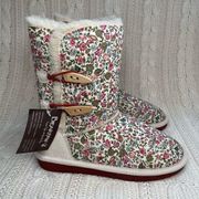 BEARPAW Alexis Floral Boot in Linen