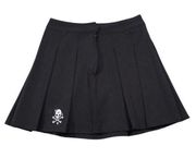 Killstar Sticks N Stones Embroidered Black Pleated Mini Skirt Size Medium Punk