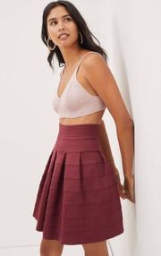Anthropologie Girls From Savoy Full Pleated Structured Ponte Mini Skirt XS Small