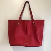 Rebecca Minkoff studded red leather tote bag