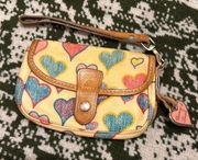 Vintage Dooney & Bourke Heart Wristlet