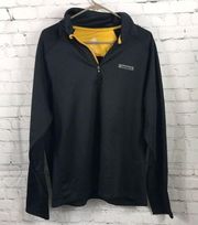 Timberland Sweatshirt 1/4 zip  Black/yellow sz Large EUC