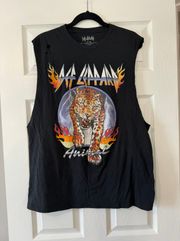 Band Graphic Custom Cut Distressed Tank