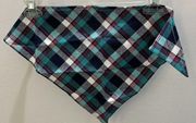 Halara Plaid Triangle Tie Hair Bandana Accessory NWT