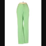 St. John Sport Marie Gray Jeans 0 High Waist Stretch Lime Spring Green Luxury