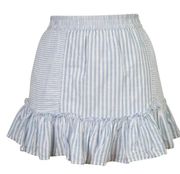 Love Shack Fancy  Pinstripe Blue White Mini Skirt
