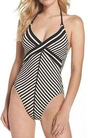New. Robin Piccone stripe swimsuit- similar to the iconic 1959 Barbie swimsuit:)