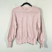 Ella Moss Junior's Pink & Purple Space Knit Scalloped Collar Sweater Size M