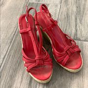 Montego Bay club red wedges