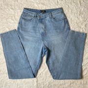 Missguided Riot High Rise Crossover Mom Jeans Size 6 Long