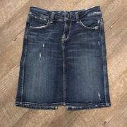 Distressed Denim Jean Skirt size 27