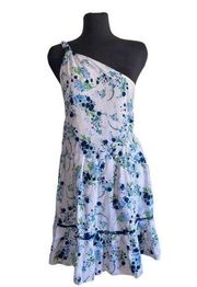 All Mine Collection Floral Print One Shoulder Miniskirt Dress