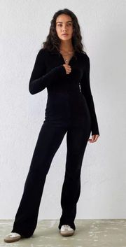 Black Corduroy Jumpsuit