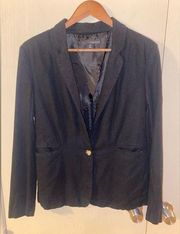 Harve Bernard Linen Blend Blazer/Sport Jacket in black - size 10