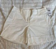 INC Daisy White Slit Pocket Short 6 Small NWT Belt Loop