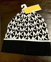 NWT - Michael Michael Kors knit beanie hat with MK logo all over