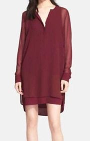 Vince Silk Shirt Dress Size 6 NWT $395