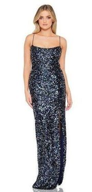 Confetti Sequined Bodycon Floor Length Gown