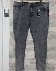 Acid Charcoal Skinny Fit Jeans 42 Ladies