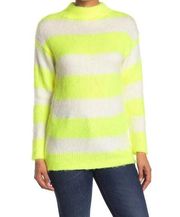 Abound Nordstrom Lime Green Yellow Striped Sweater Pullover NWT Long Sle…