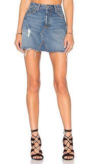 Eva a-frame gusset mini skirt in walk this way