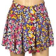 PATRONS OF PEACE floral, elastic waist shorts w/attached tie belt. Medium. NWT