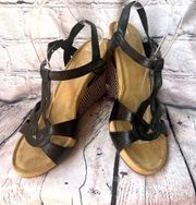 A2 by Aerosoles Comfort Black Platform Sandals Size 8