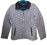 Free Country Gray Puffer Down Full Zip Coat