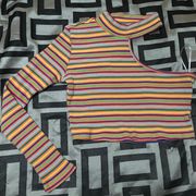 Zaful Rainbow Stripped Shirt 🌈