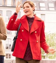 Red Talbots Pea Coat