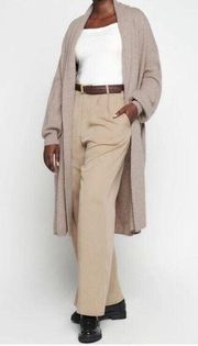 REFORMATION Liam Cashmere Long Cardigan Oatmeal Women's Size Medium $298