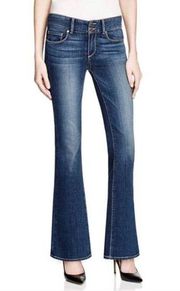 Paige Hidden Hills Bootcut Flare Jeans Size 28 Medium Blue Wash Midrise Denim