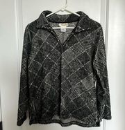 Women's Talbots Black and White Pullover Size M