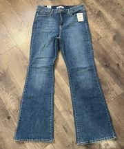 Levi Strauss Totally ShapingHigh Rise Flare Jeans Size 14M / W32 L32 New