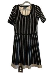 Gabby Skye Sweater Dress Excellent Condition size 2x cream/black