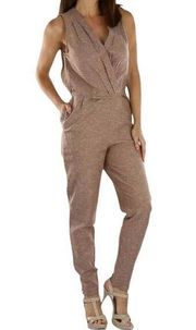 Zenana Outfitters Brown Linen Blend
Jumpsuit(Size Medium)