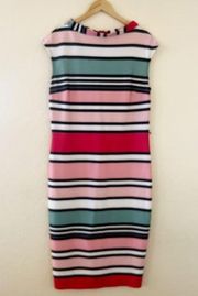 Ny&Co striped midi stretch dress Size XL