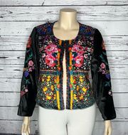 Globetrotter by Ruby Yaya Boston Proper NWT XL Floral Embroidered Velvet Jacket