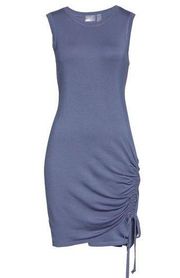 Zella Dress Small Blue Sleeveless Bodycon Soft Mini Lounge Casual  Scoop Summer