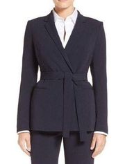 Hugo Boss Navy Jabilta Belted Suit Jacket Size 6