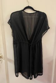 Beach Cover Up Black Coverup