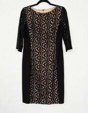 Black Modest Lace Front Dress Size 8