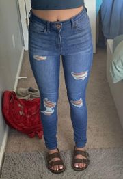 Skinny Distressed High Waisted Jeans