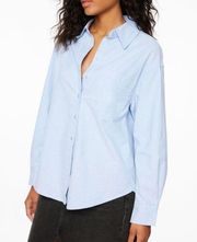 Dynamite frida oversized poplin shirt in light blue