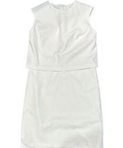 SHOSHANNA Nuri Stretch White Sheath Shift Cocktail Party Dress Made in USA Size